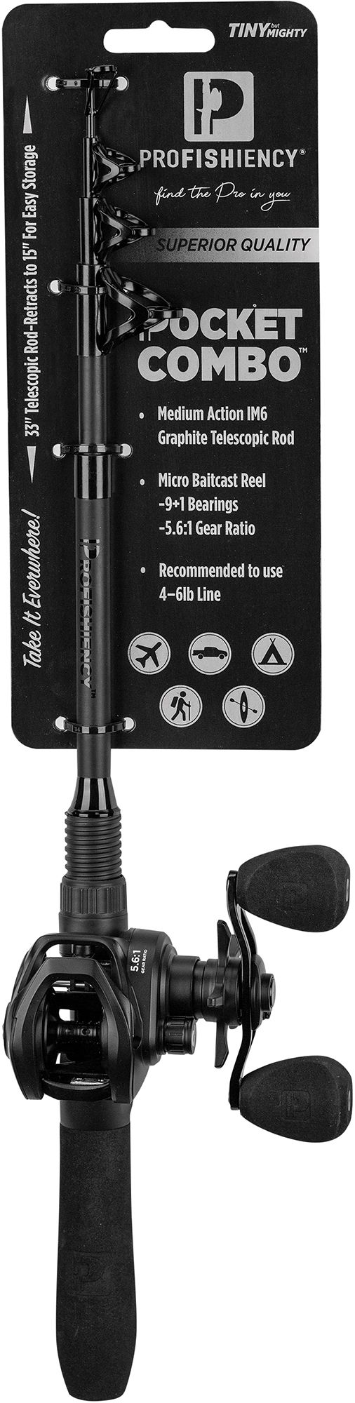 ProFISHiency "Tiny But Mighty" Baitcast Pocket Combo product image