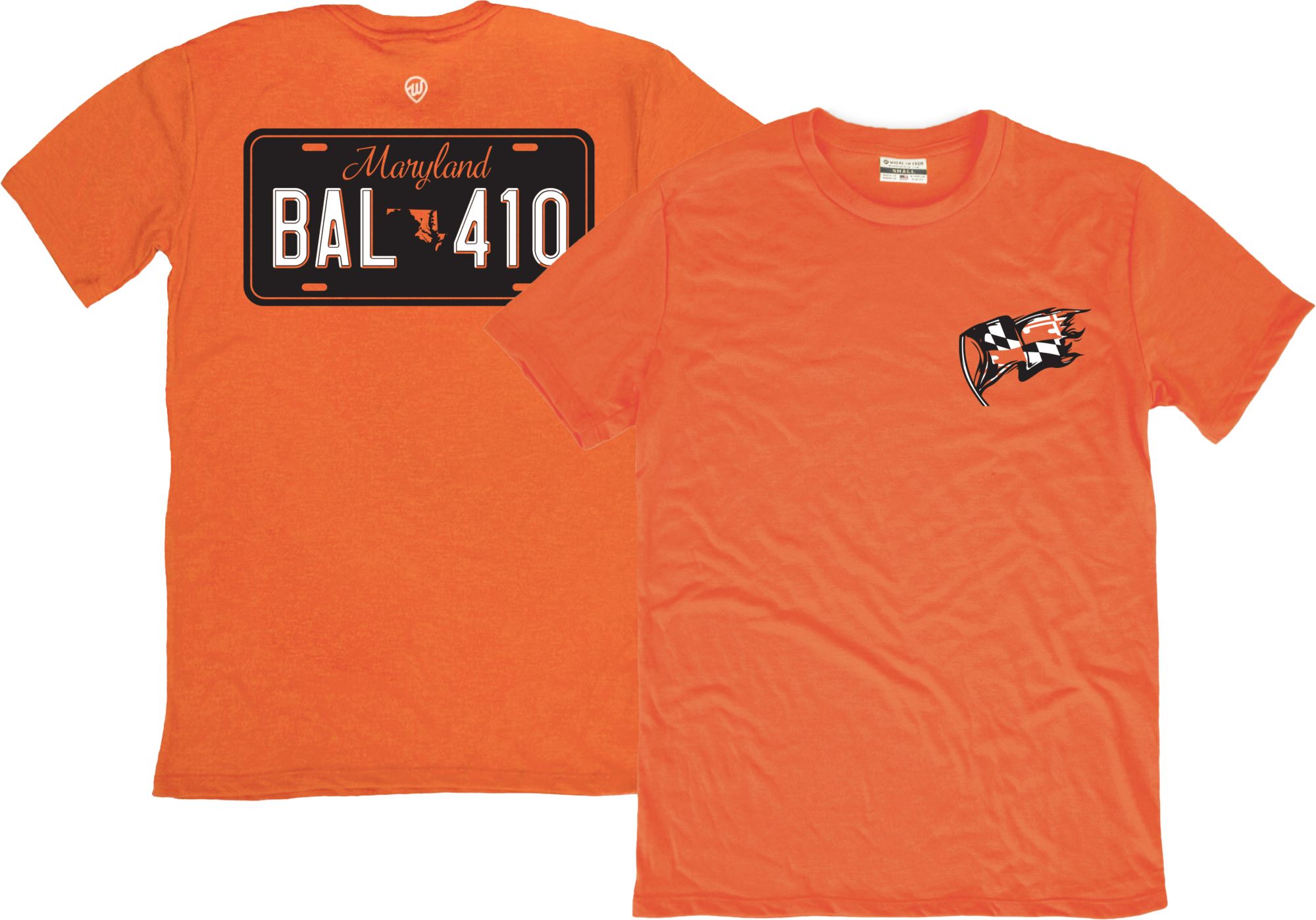 Where I'm From Adult Baltimore Orange License Plate T-Shirt product image