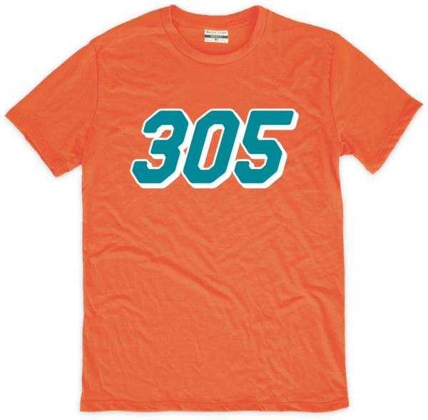 Where I'm From Miami Dolphins Orange 305 T-Shirt