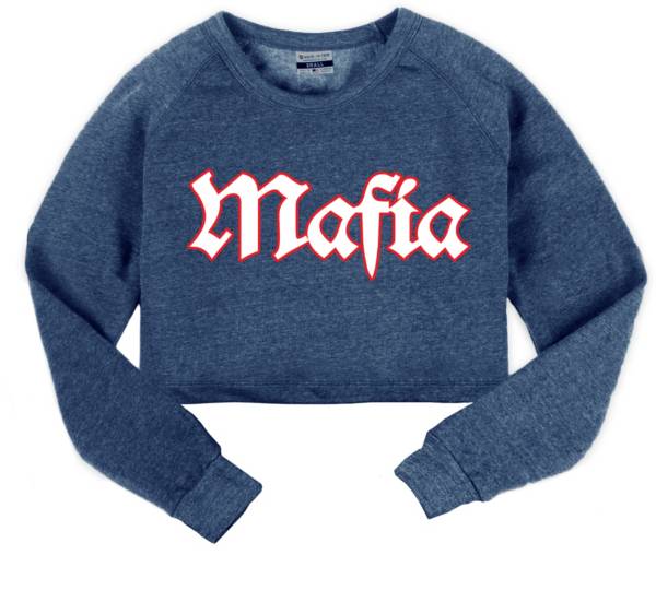 Where I'm From Buffalo Navy Mafia Fleece Cropped Crewneck Sweater product image