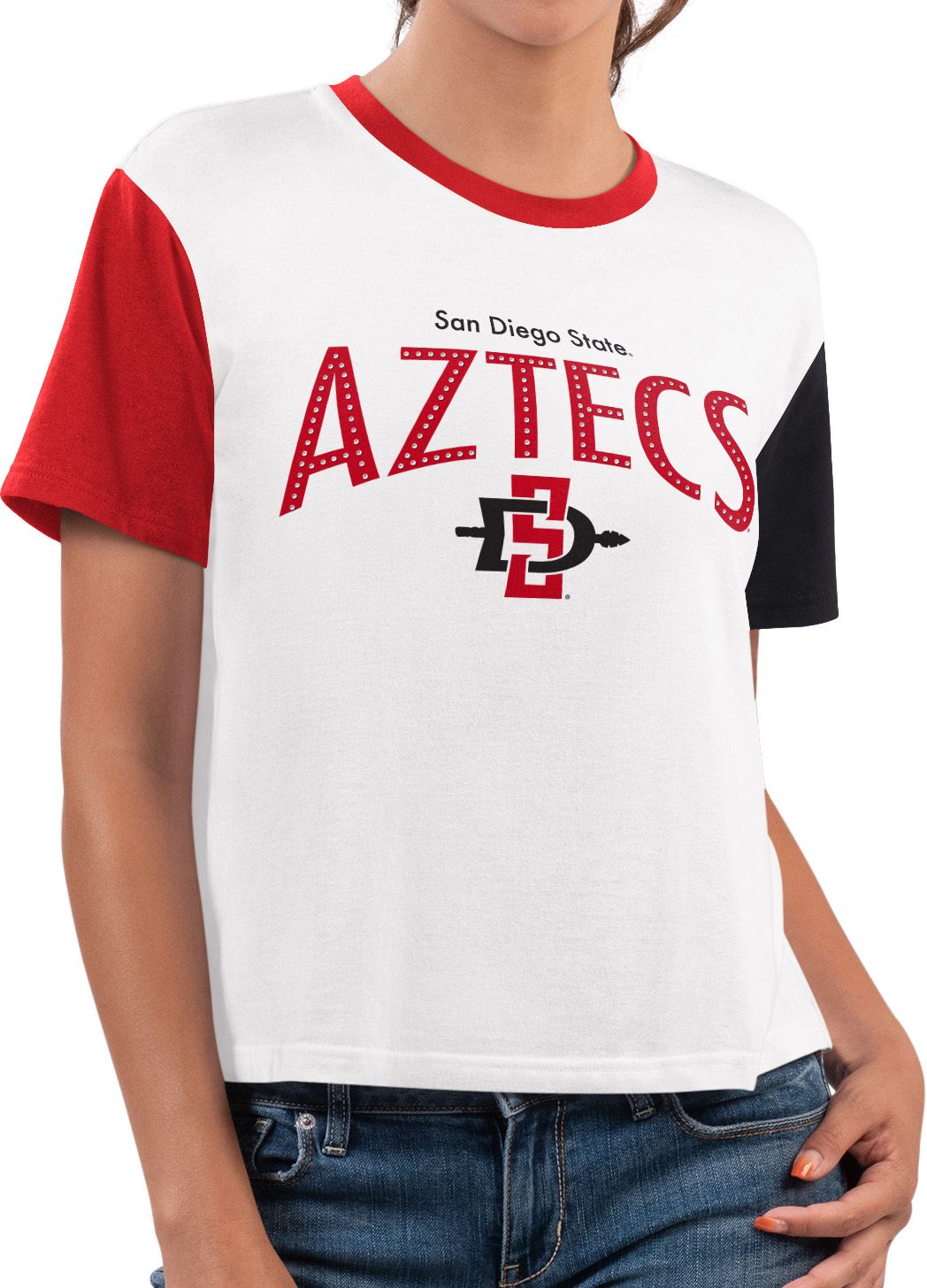 G-III for Her Women's San Diego State Aztecs White Sprint T-Shirt