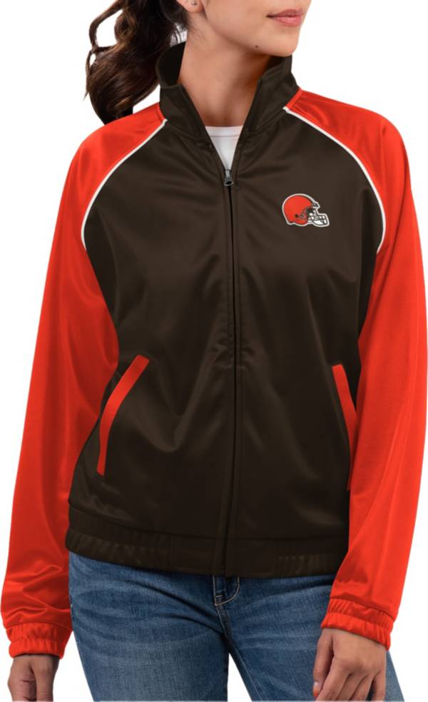 G-III for Her Women's Cleveland Browns Orange Show Up Jacket