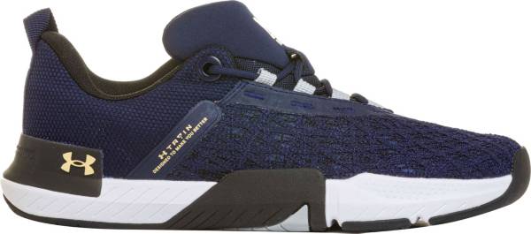 Navy blue and gold under best sale armour shoes