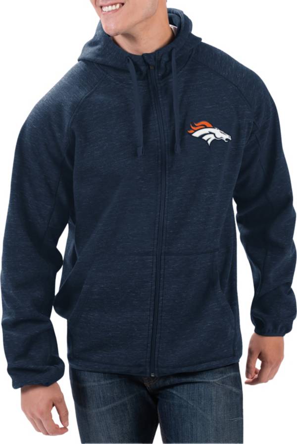 G-III Men's Denver Broncos Playmaker Navy Full-Zip Jacket