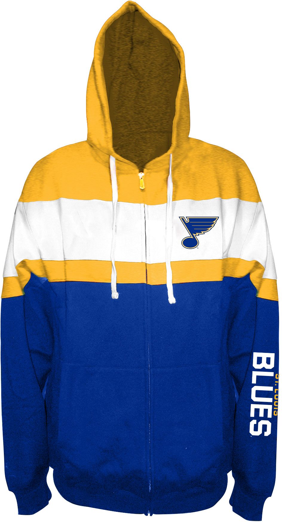 Profile Varsity Big & Tall St. Louis Blues Team Blue Full-Zip Hoodie