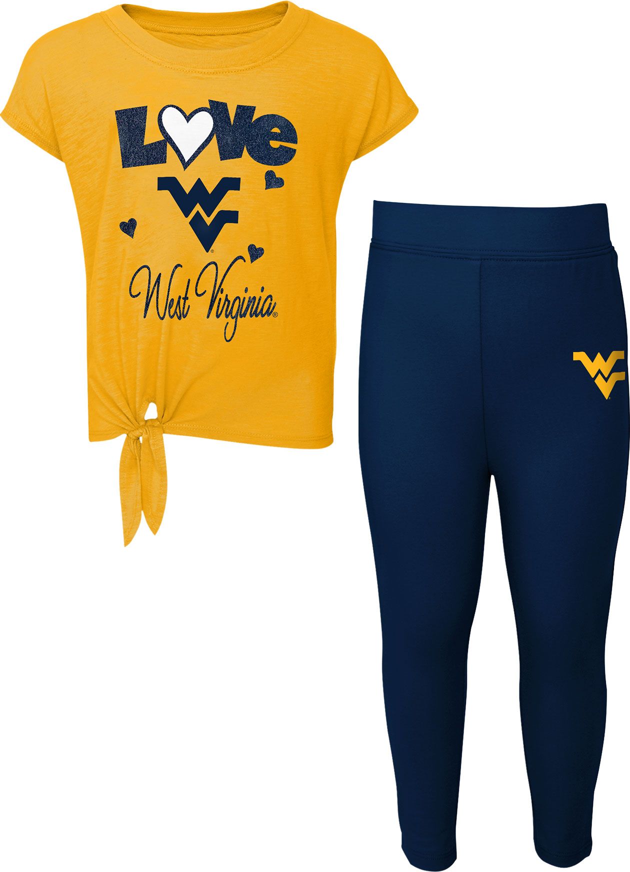 Gen2 Little Girls' West Virginia Mountaineers 4Ever Love 2-Piece Set