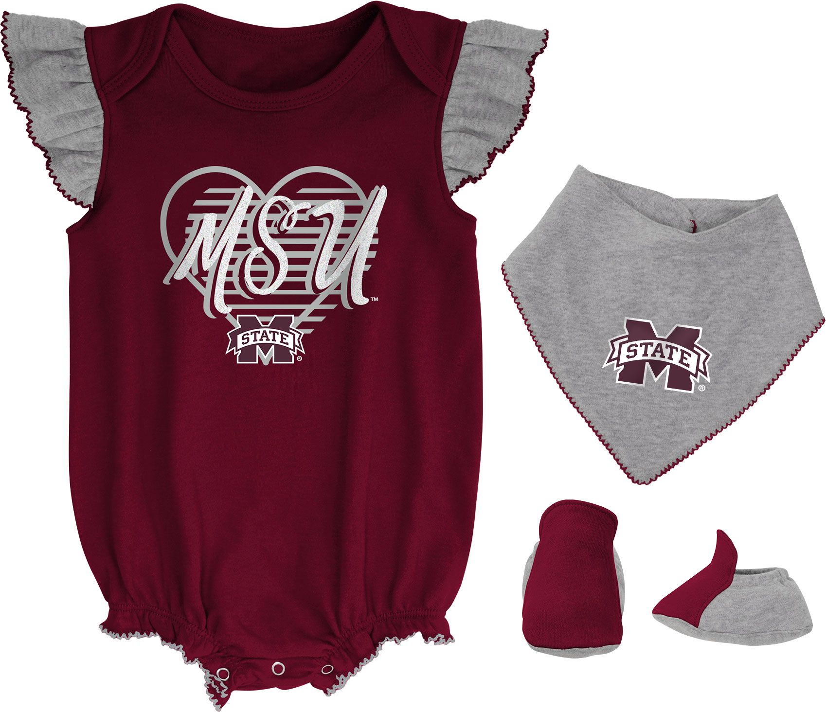 Gen2 Newborn Mississippi State Bulldogs All the Love 3-Piece Set