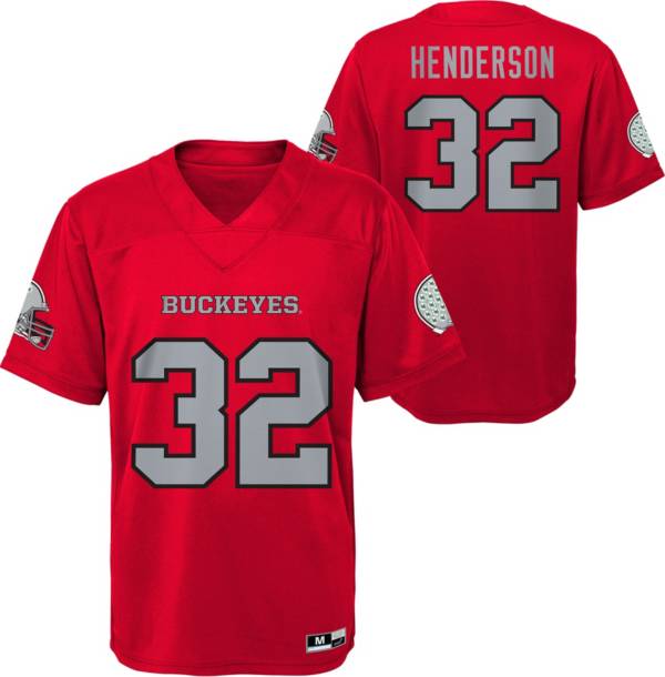 Gen2 Youth Ohio State Buckeyes TreVeyon Henderson #32 Scarlet Replica Jersey