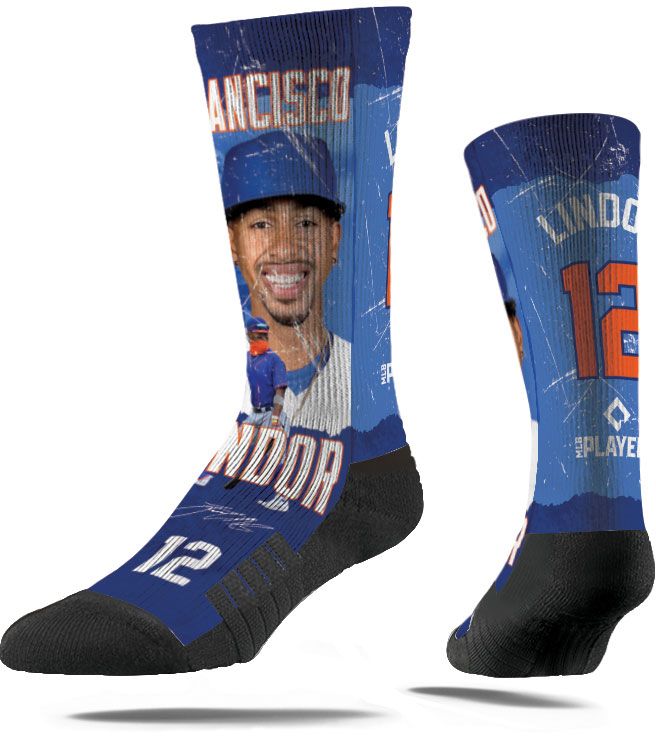 Strideline Men's New York Mets Francisco Lindor Montage Sock