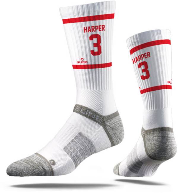 Strideline Men's Philadelphia Phillies Bryce Harper Premium Crew Sock product image