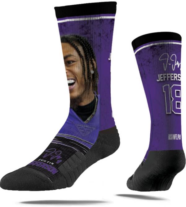 For Bare Feet Minnesota Vikings Spray Zone Socks