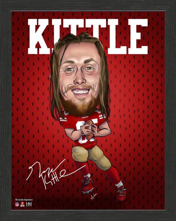 george kittle signed jersey framed