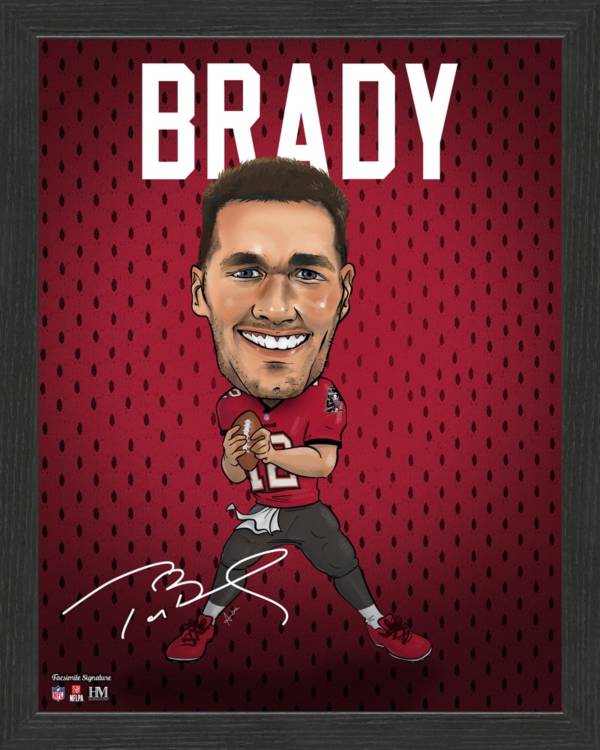 Tom Brady 12 Tampa Bay Buccaneers player signature football poster