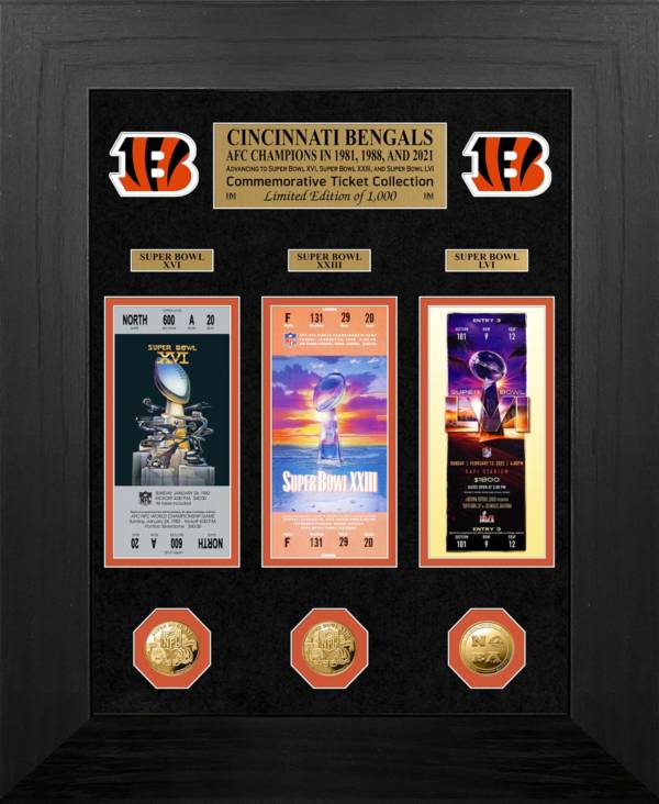 Highland Mint Cincinnati Bengals Super Bowl Deluxe Gold Coin & Ticket  Collection