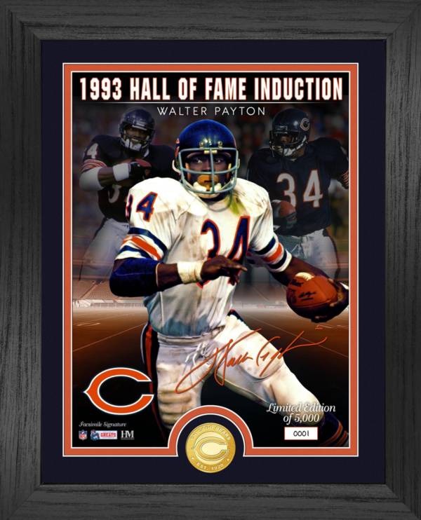 WALTER PAYTON AUTOGRAPHED HAND SIGNED CUSTOM FRAMED CHICAGO BEARS JERSEY