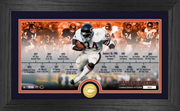 Highland Mint Walter Payton Bears Career Timeline Bronze Coin Pano Photo Mint MPN:PHOTO17022K