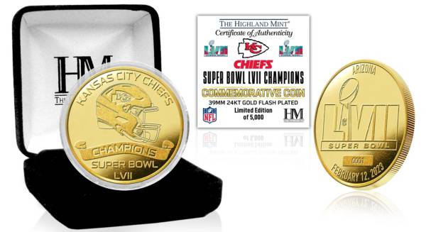 Highland Mint Super Bowl LVII Champions Kansas City Chiefs Deluxe Gold Coin  and Ticket Collection