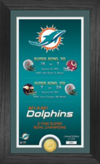 Miami Dolphins Super Bowl Banner Collection Bronze Coin Photo Mint