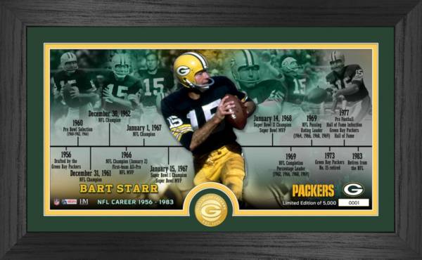 Green Bay Packers 1966 Super Bowl Team Photo Plaque Signed Bart