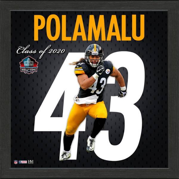 Highland Mint Troy Polamalu Pittsburgh Steelers Jersey Impact Frame