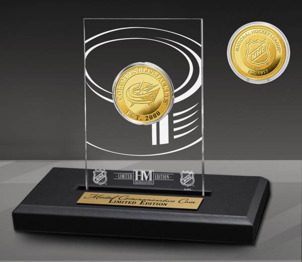 Highland Mint Columbus Blue Jackets Gold Coin Desktop Display product image
