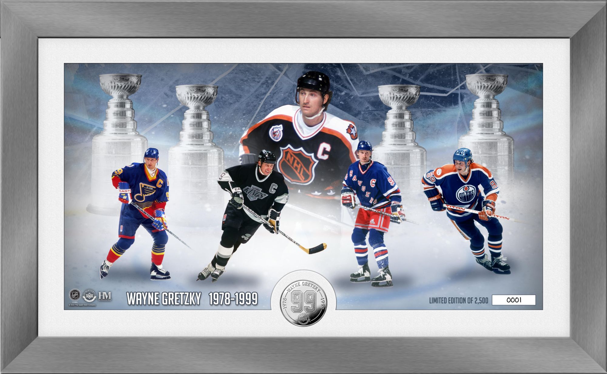 Highland Mint NHL 4x Champions Banner & Gold Coin Collection