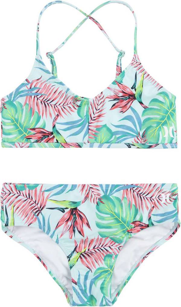 Hurley Girls' Triangle Bikini Swim Set