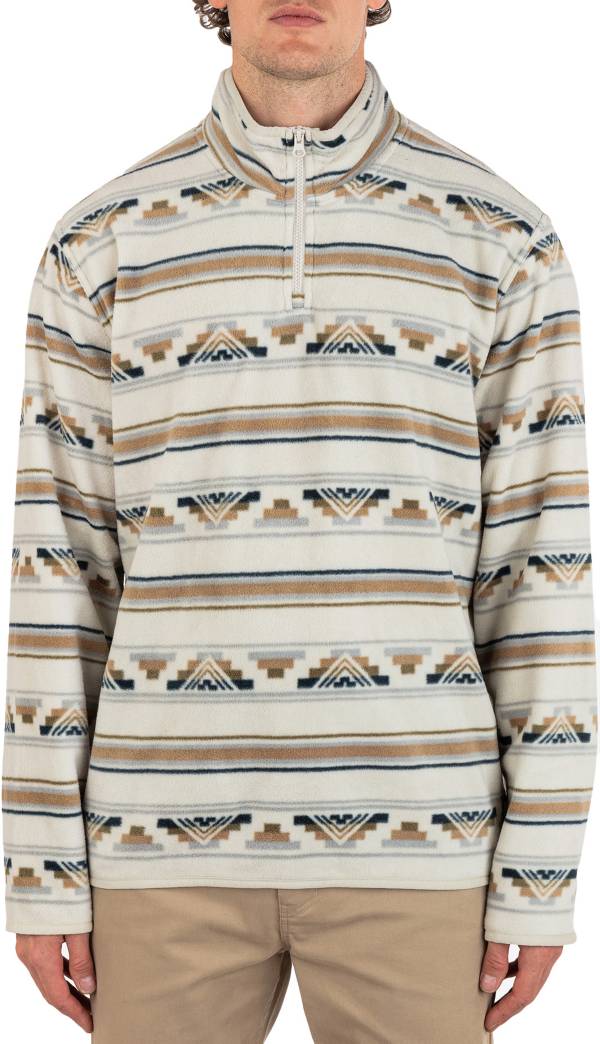 Pull col zippé regular 100% coton - gris chiné