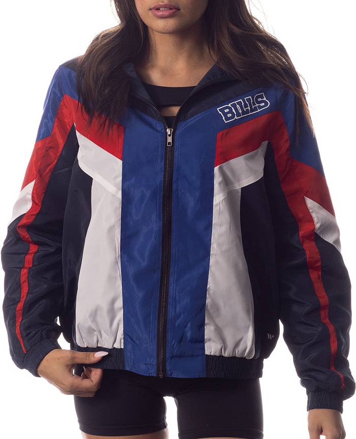 The Wild Collective Women's Buffalo Bills Colorblock Blue Track Jacket