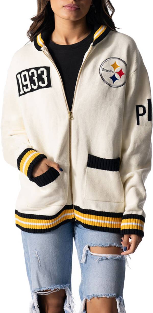 The Wild Collective Adult Pittsburgh Steelers Full Zip Knit