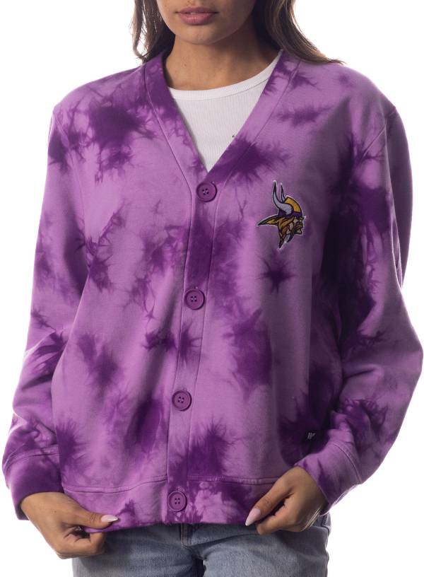 Women's New Era Black Minnesota Vikings Tie-Dye Long Sleeve