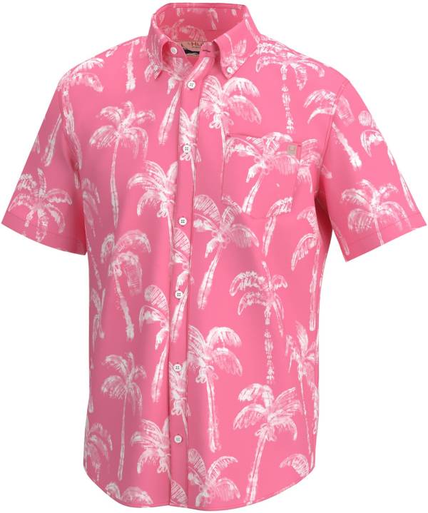 Huk Pink Button-front Shirts for Men