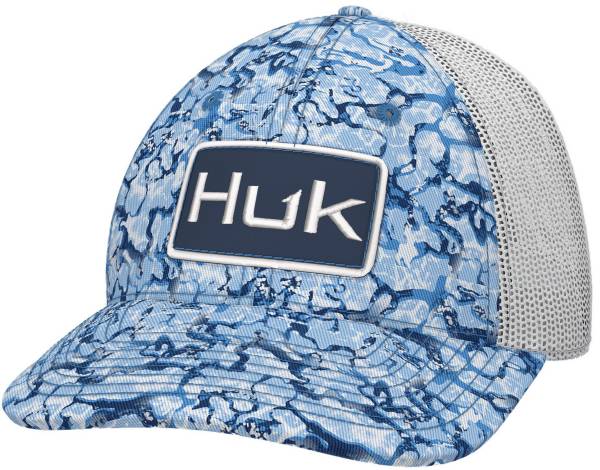 Huk Inside Reef Camo Trucker Hat - Men's Hats in Harbor Mist