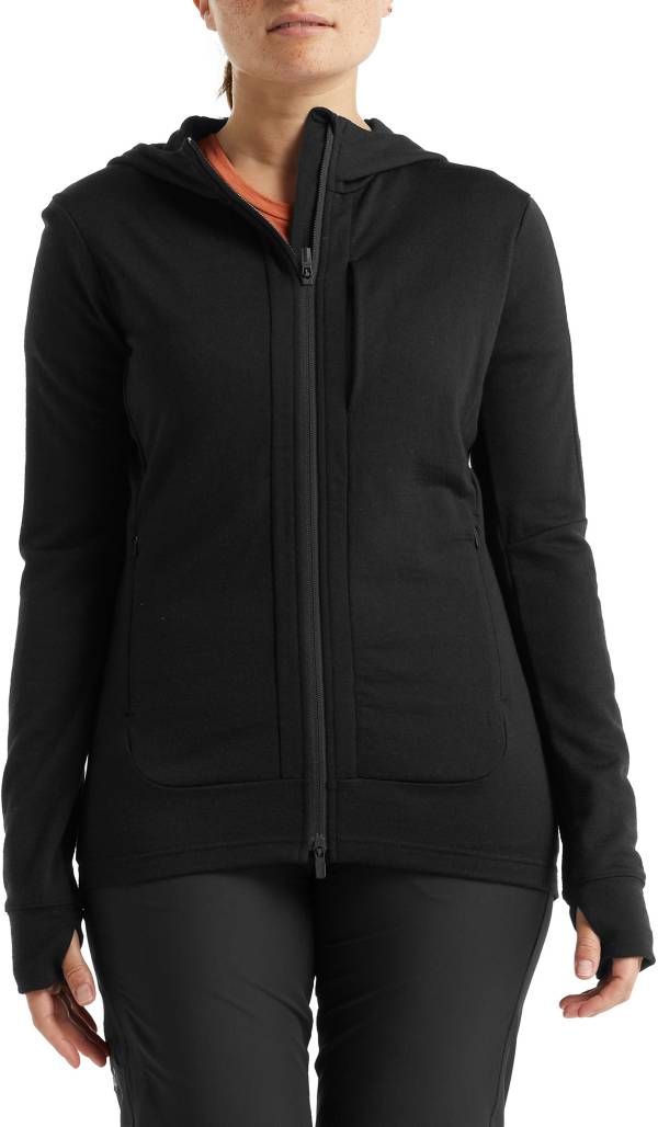 Icebreaker women's quantum outlet ls zip hood