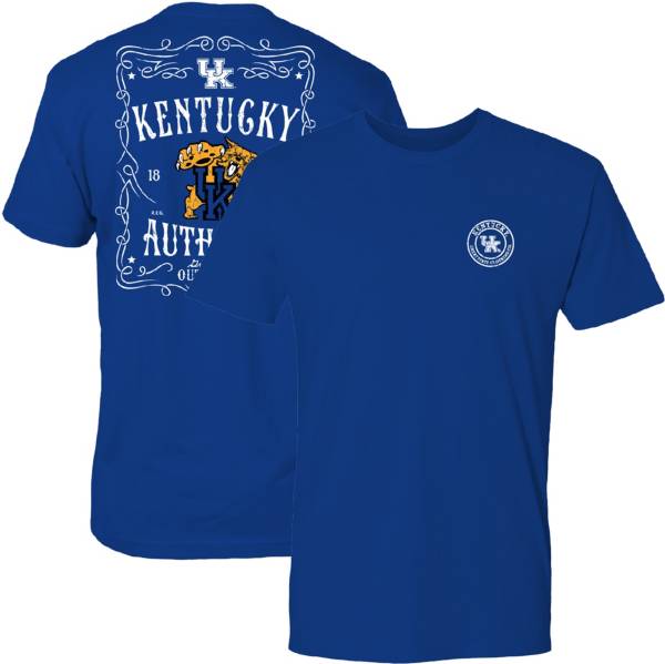 Great State Clothing Men's Kentucky Wildcats Blue Whiskey Label TShirt