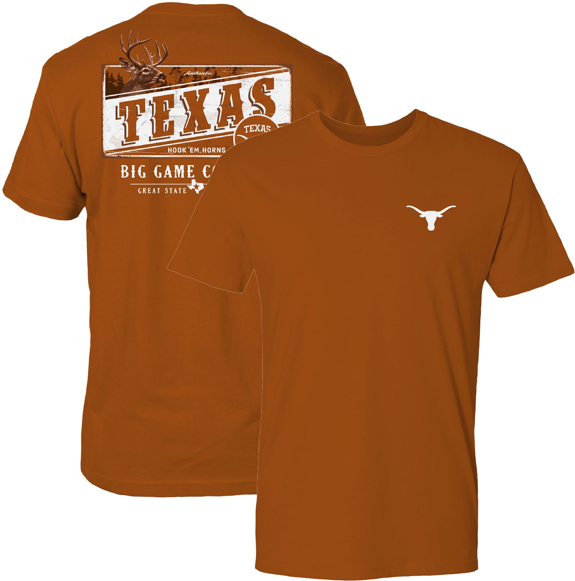 Texas Longhorns Burnt Orange Hook Em Sign Short Sleeve T Shirt