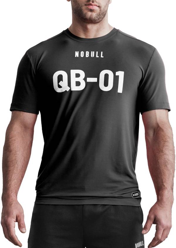 NOBULL Men's NFL Combine QB1 Black T-Shirt