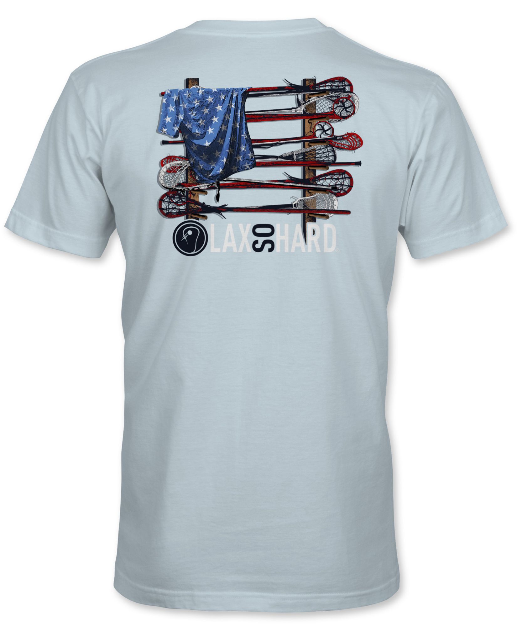LAX SO HARD Youth Lacrosse Stick Flag Short Sleeve T-Shirt product image