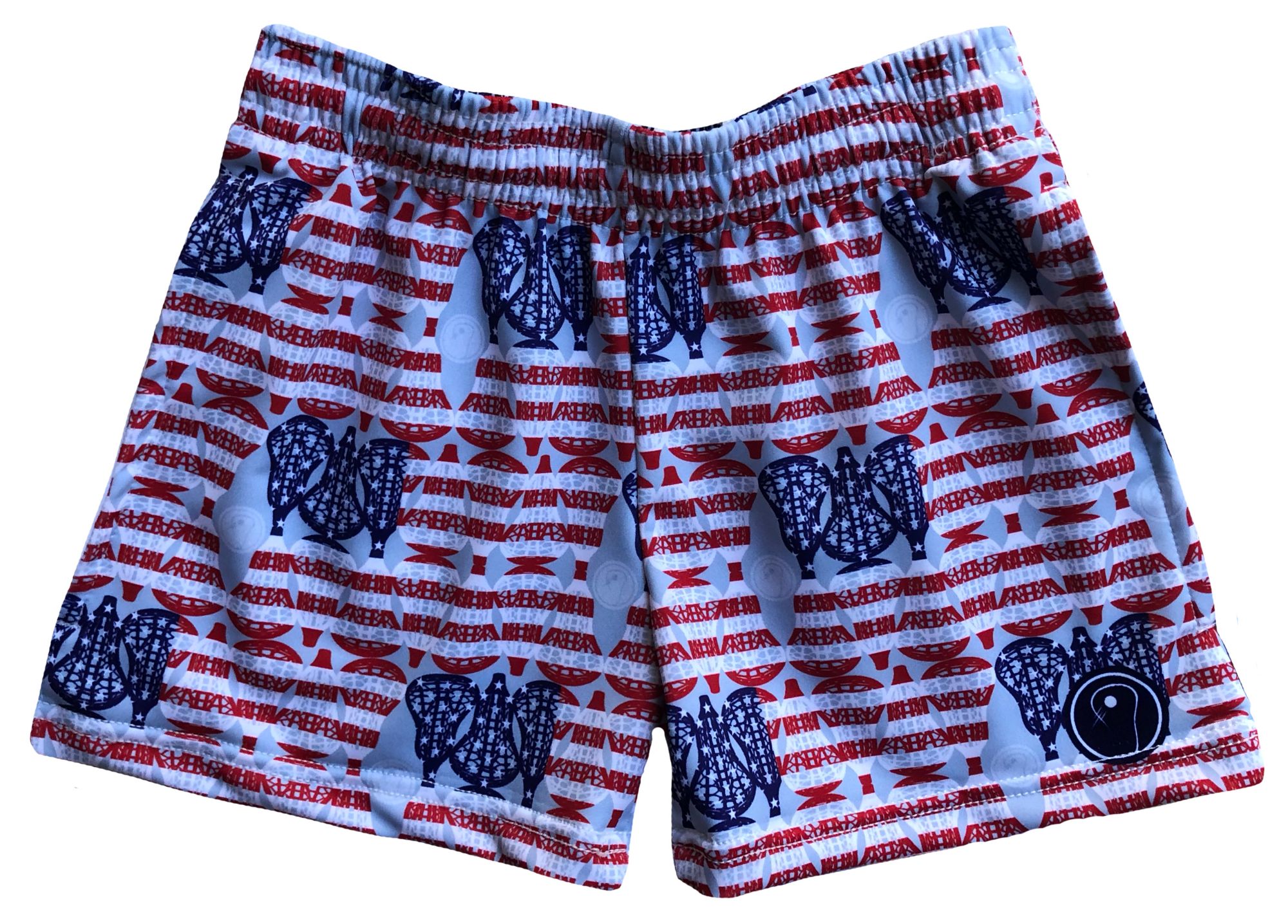 LAX SO HARD Girls' American Flag Performance Lacrosse Shorts product image