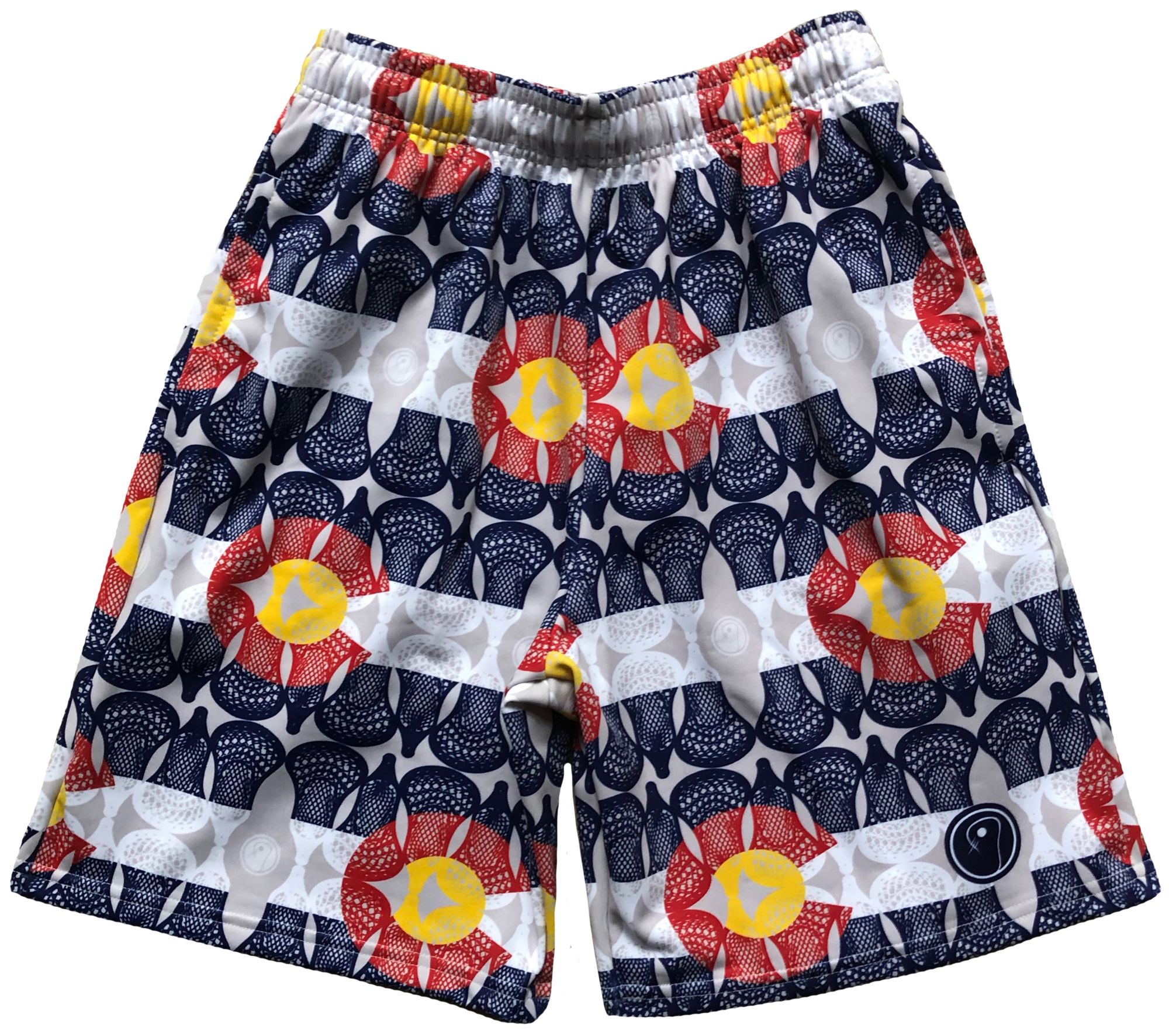 LAX SO HARD Adult Colorado Flag Performance Lacrosse Shorts product image