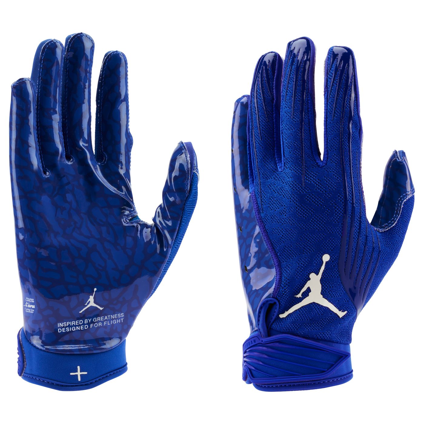 Jordan Mens Fly Lock Football Glove Game Royal Game Royal White Size XL