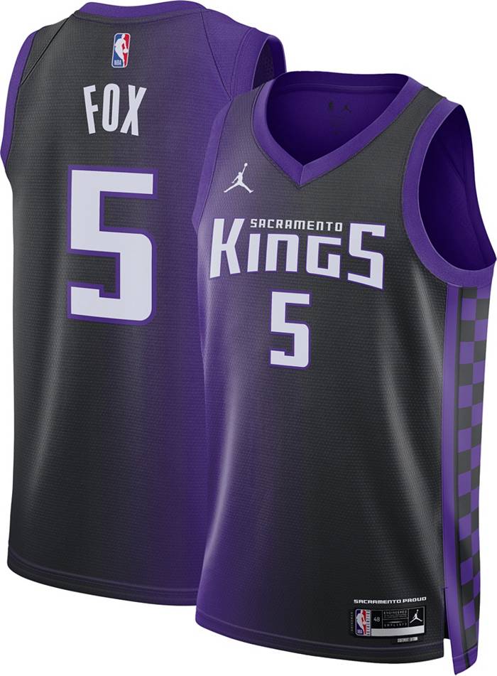 Nike Men's Sacramento Kings De'Aaron Fox #0 Purple Dri-FIT Swingman Jersey