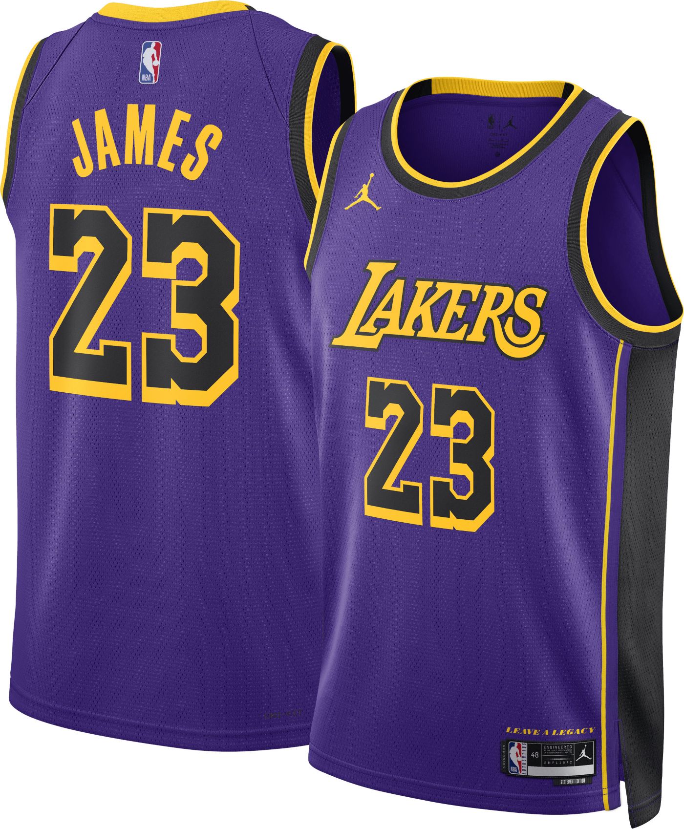 NBA Los Angeles Lakers LeBron store James Jordan 2022/23 Statement Jersey SIZE:XL