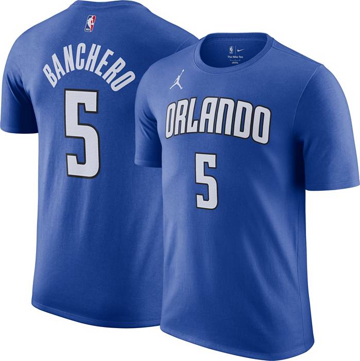 Orlando Magic Name & Number T-Shirt - Paolo Banchero - Royal - Mens