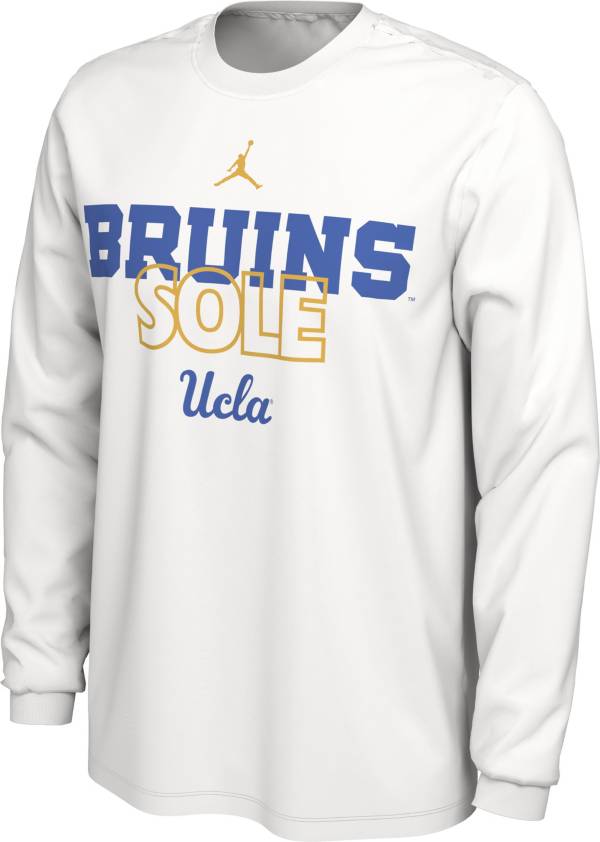 Jordan UCLA Bruins White 2023 March Madness Basketball Bruins Sole Long Sleeve Bench T-Shirt product image