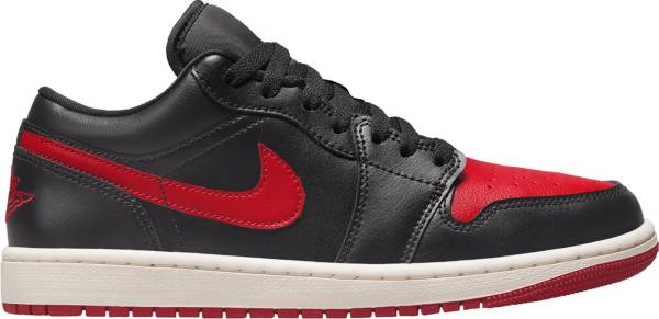 Air Jordan 1 low sneakers in black and gym red