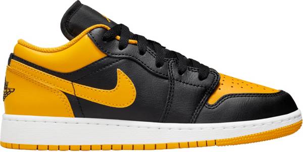 Black and yellow jordan 1 shop grade school