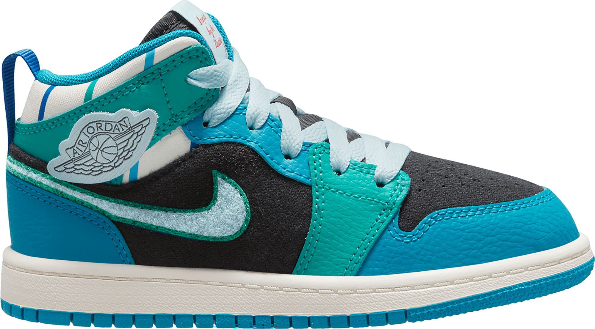 Jordan Kids' Preschool Air Jordan 1 Mid Sneaker School Basketball Shoes ...