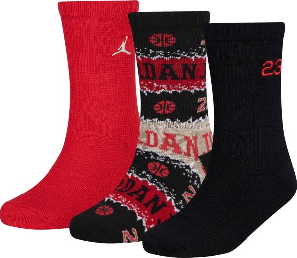 Jordan Kids Holiday Crew Socks 3 Pack Dick s Sporting Goods