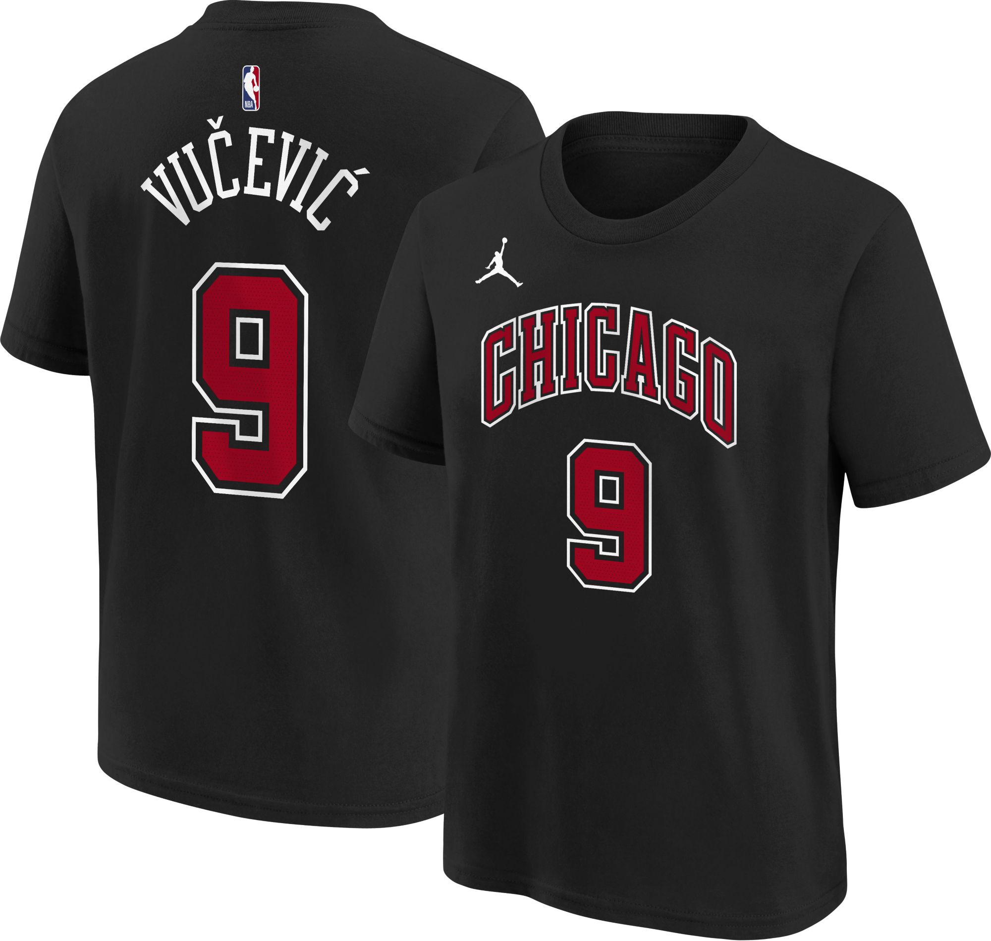 Jordan Youth Chicago Bulls Nikola Vucevic #9 Black T-Shirt product image